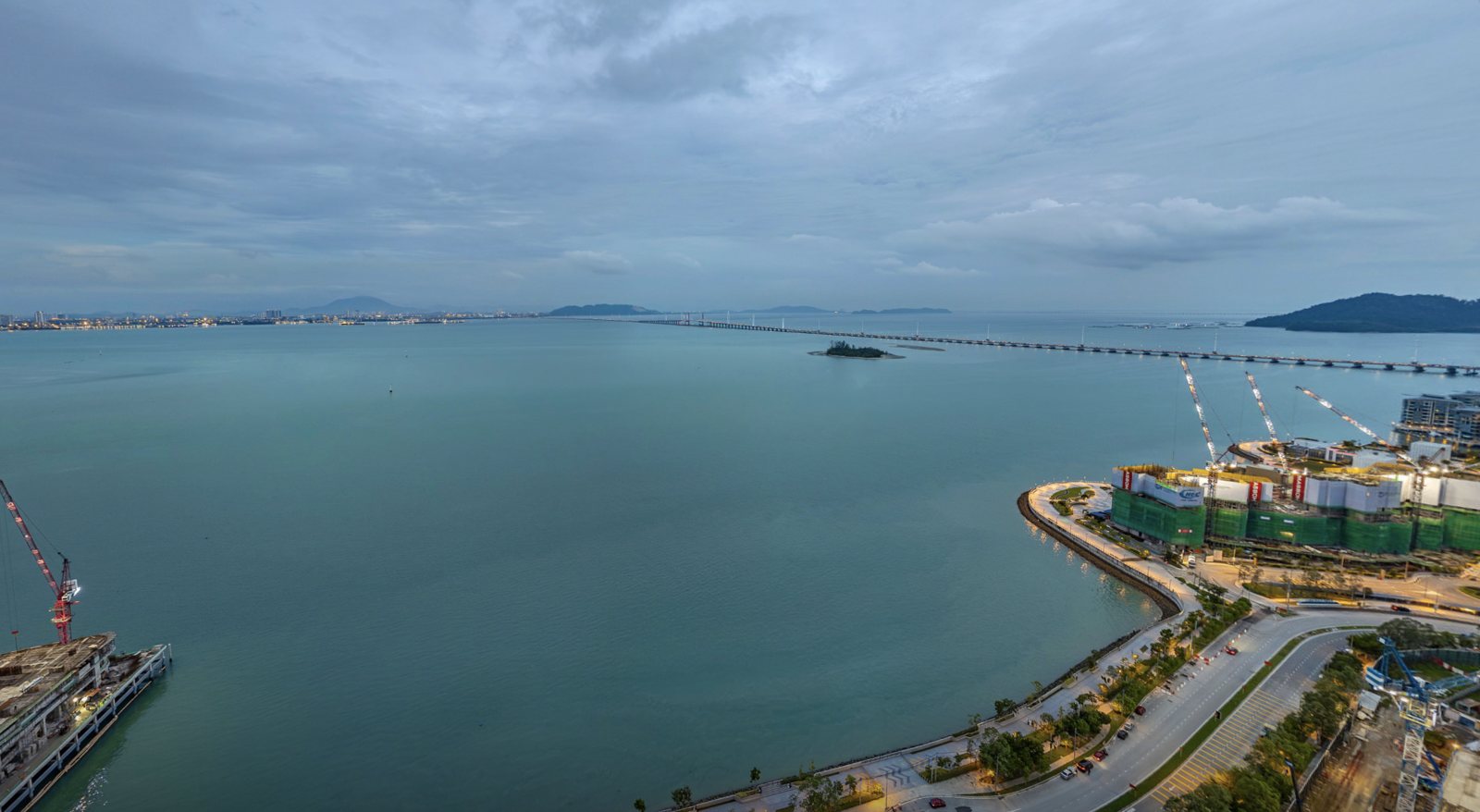 Penang Bridge across the channel