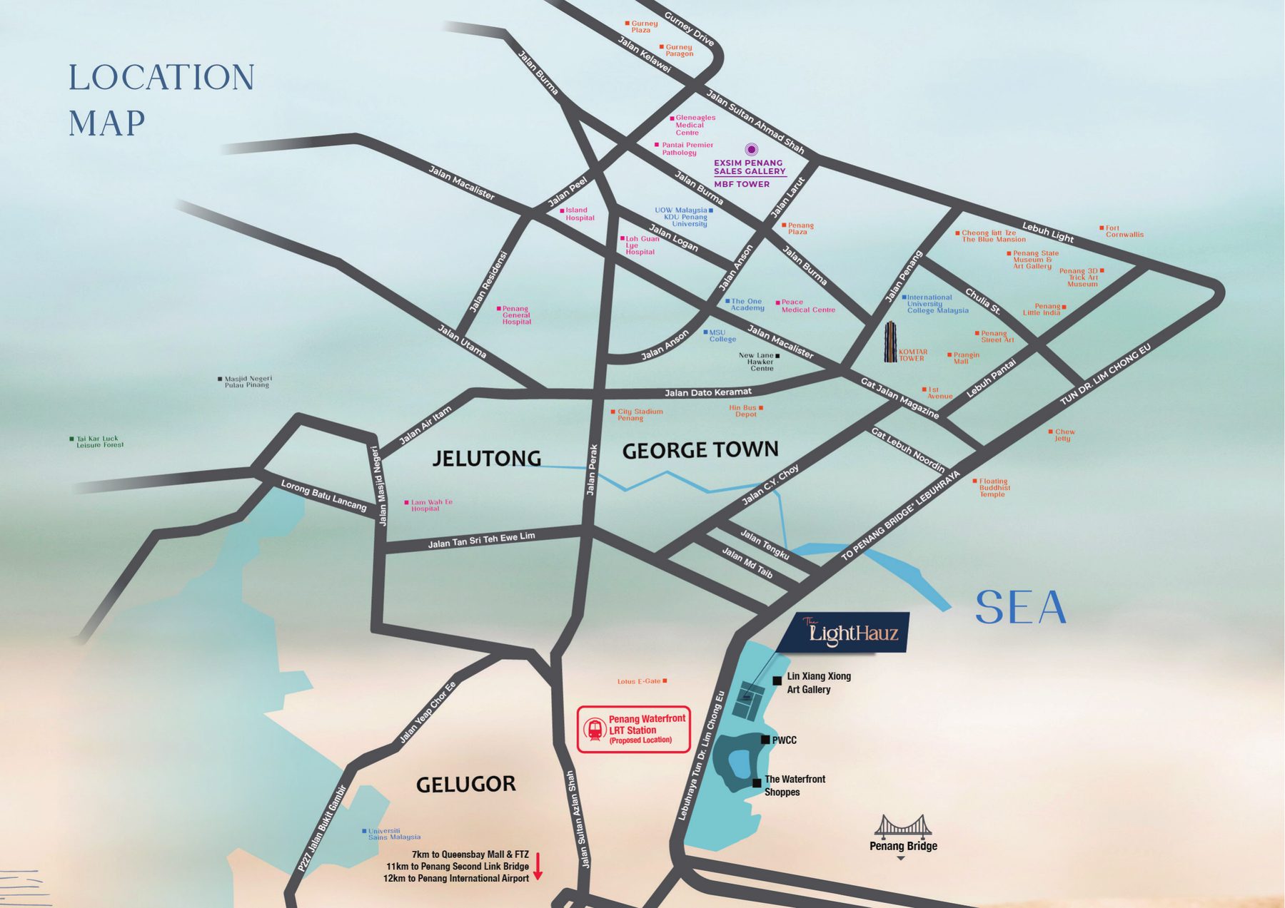 Reference map showing the project’s Penang location